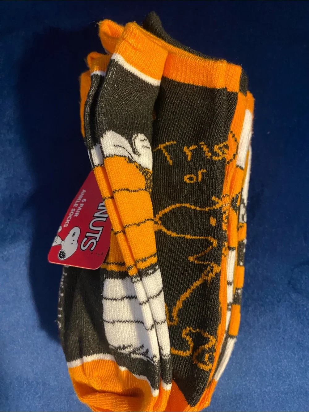 Peanuts Halloween 6 Pair Ankle Socks 🎃